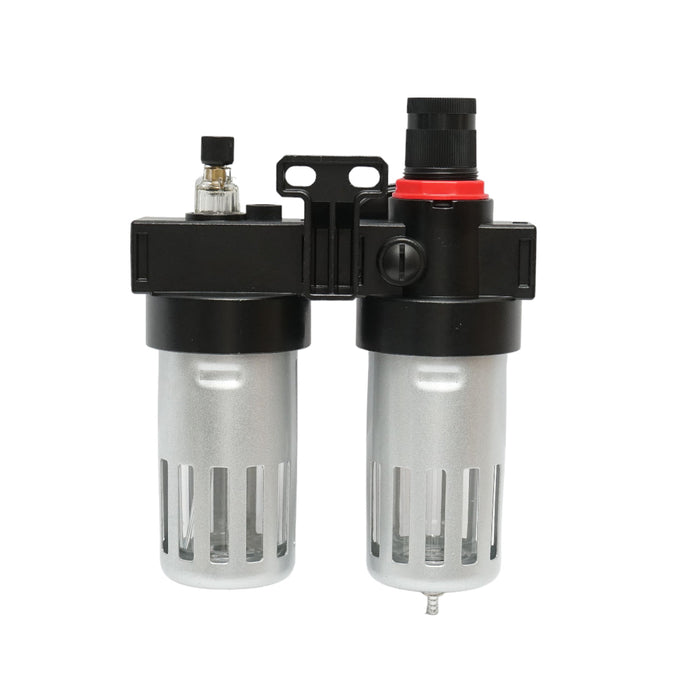 Filtro aria e lubrificatore con regolatore di pressione max. 1 MPa, attacco 1/4