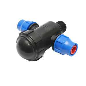 Filtro in plastica a T con rete 20x20mmx1 pollice per sistemi di irrigazione.