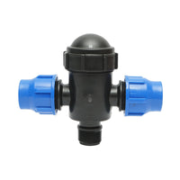 Filtro in plastica a T con rete 30x30mmx1 pollice per sistemi di irrigazione.