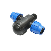 Filtro in plastica a T con rete 30x30mmx1 pollice per sistemi di irrigazione.