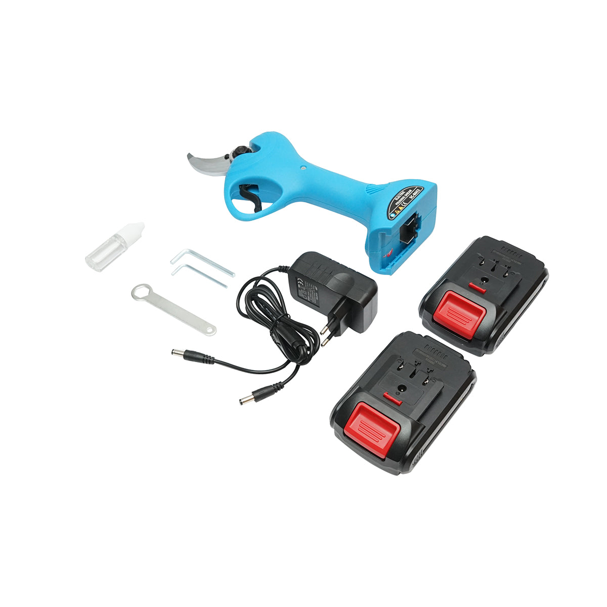 Forbici da giardino elettriche 970W con 2 batterie Li-ion 21V, diametro di taglio 0-30mm