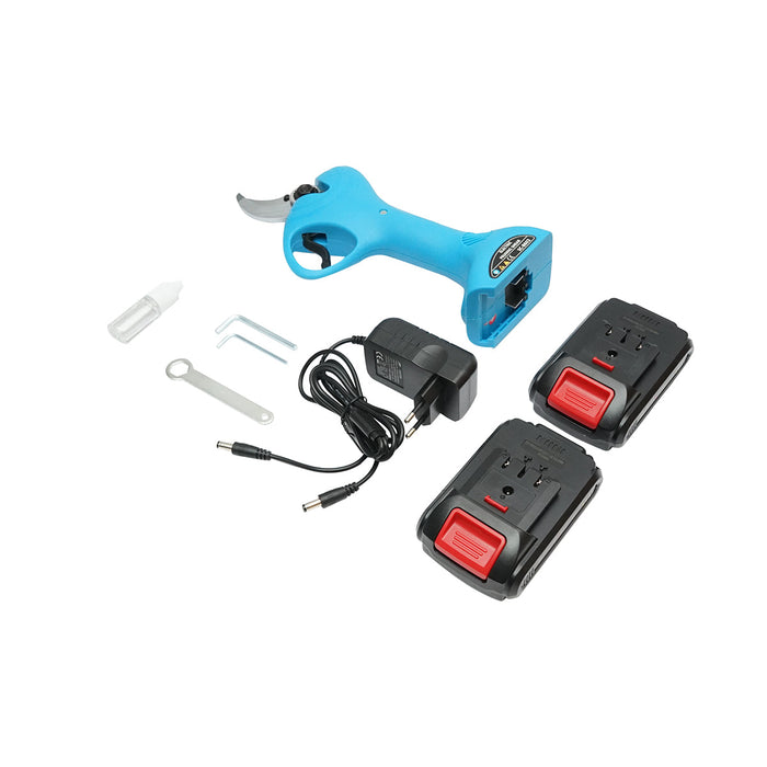 Forbici da giardino elettriche 970W con 2 batterie Li-ion 21V, diametro di taglio 0-30mm