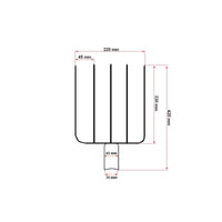 FORCA 5 Denti Senza Manico Forcone