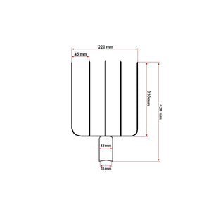 FORCA 5 Denti Senza Manico Forcone