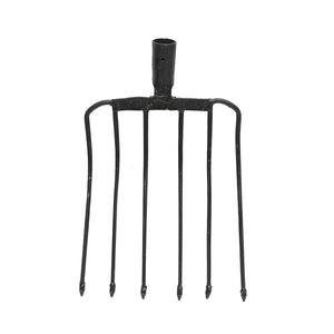 FORCA 6 Denti Curvata Senza Manico Forcone