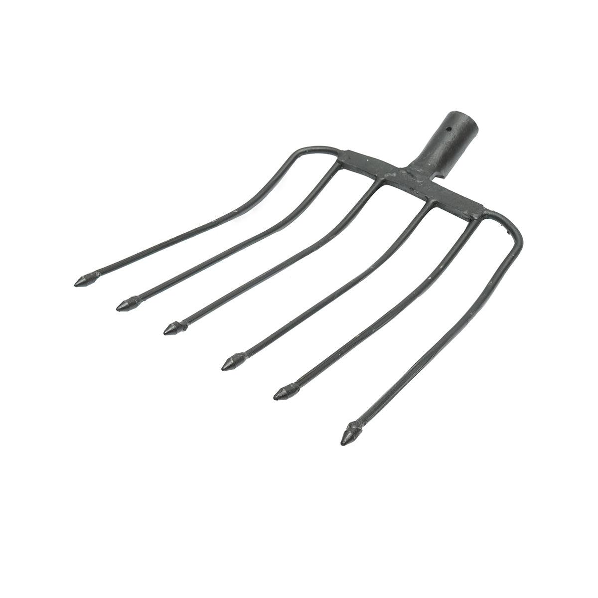 FORCA 6 Denti Curvata Senza Manico Forcone