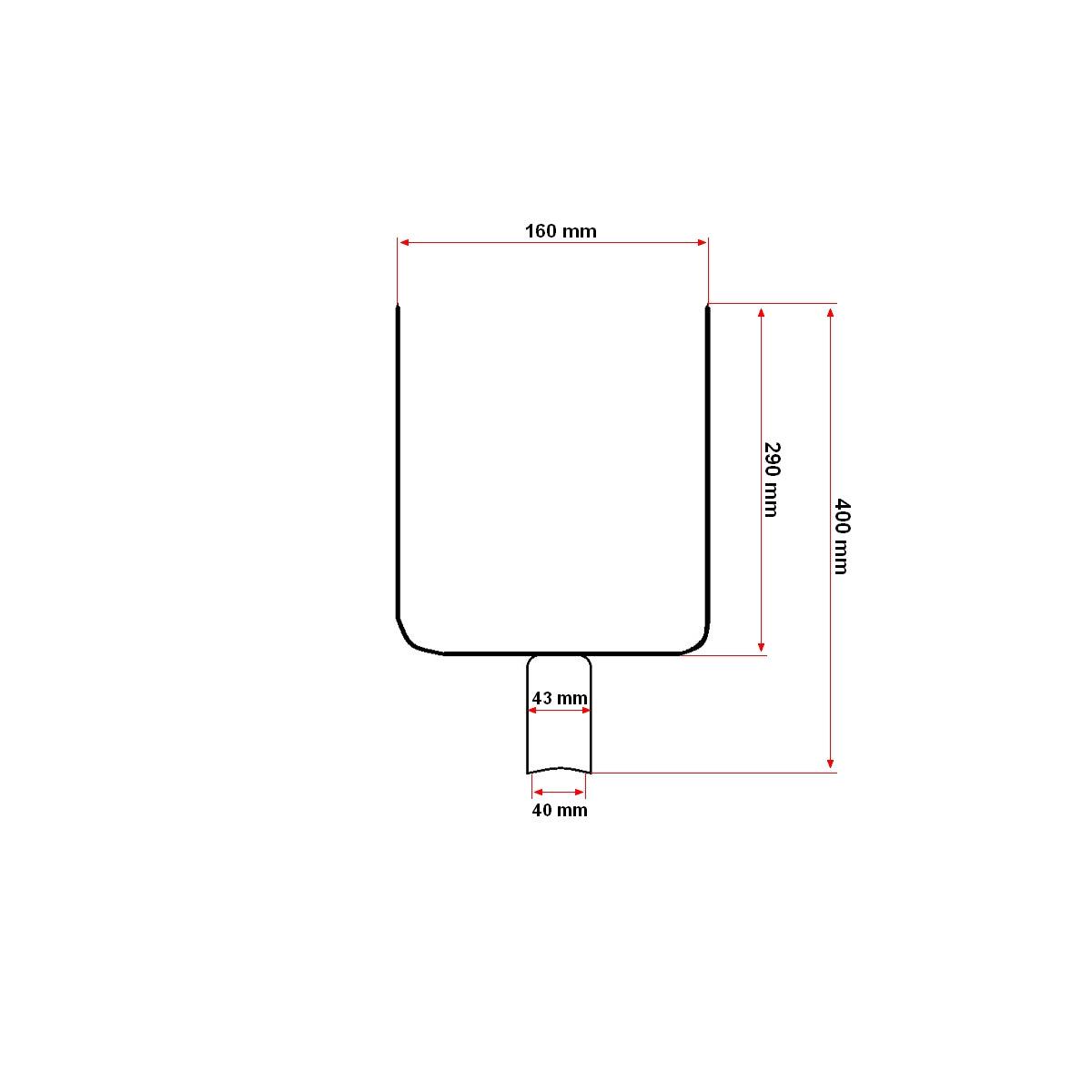 Forca a 2 Denti Senza Manico