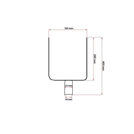 Forca a 2 Denti Senza Manico