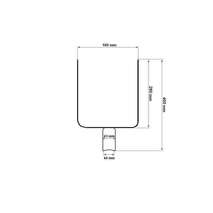 Forca a 2 Denti Senza Manico