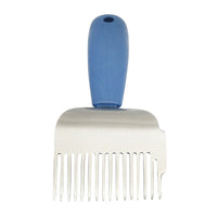 Forchetta apicola per disopercolare in acciaio inox con manico in plastica, 190 mm.