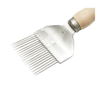 Forchetta in acciaio inox con manico in legno 215mm