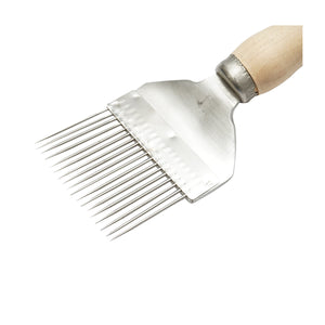 Forchetta in acciaio inox con manico in legno 215mm