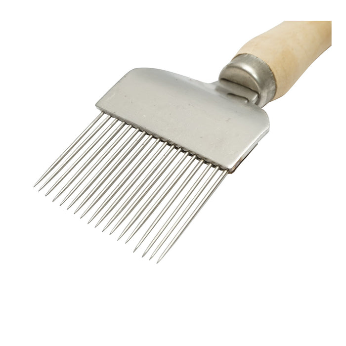 Forchetta in acciaio inox con manico in legno 215mm