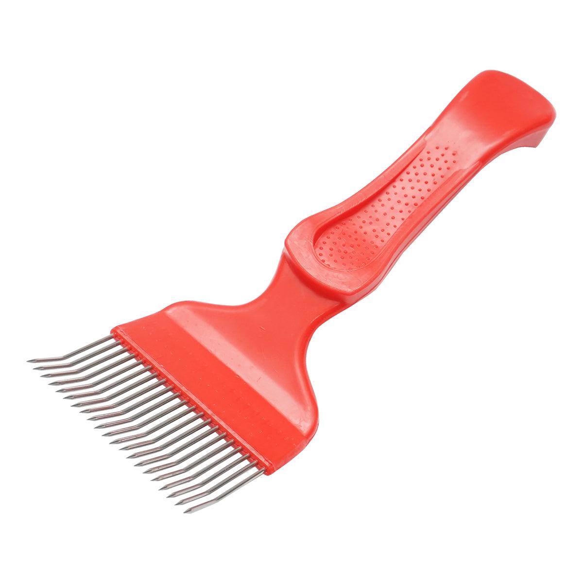 Forchetta per disopercolare in acciaio inox con manico in plastica, 205 mm Forchetta per Apicoltore