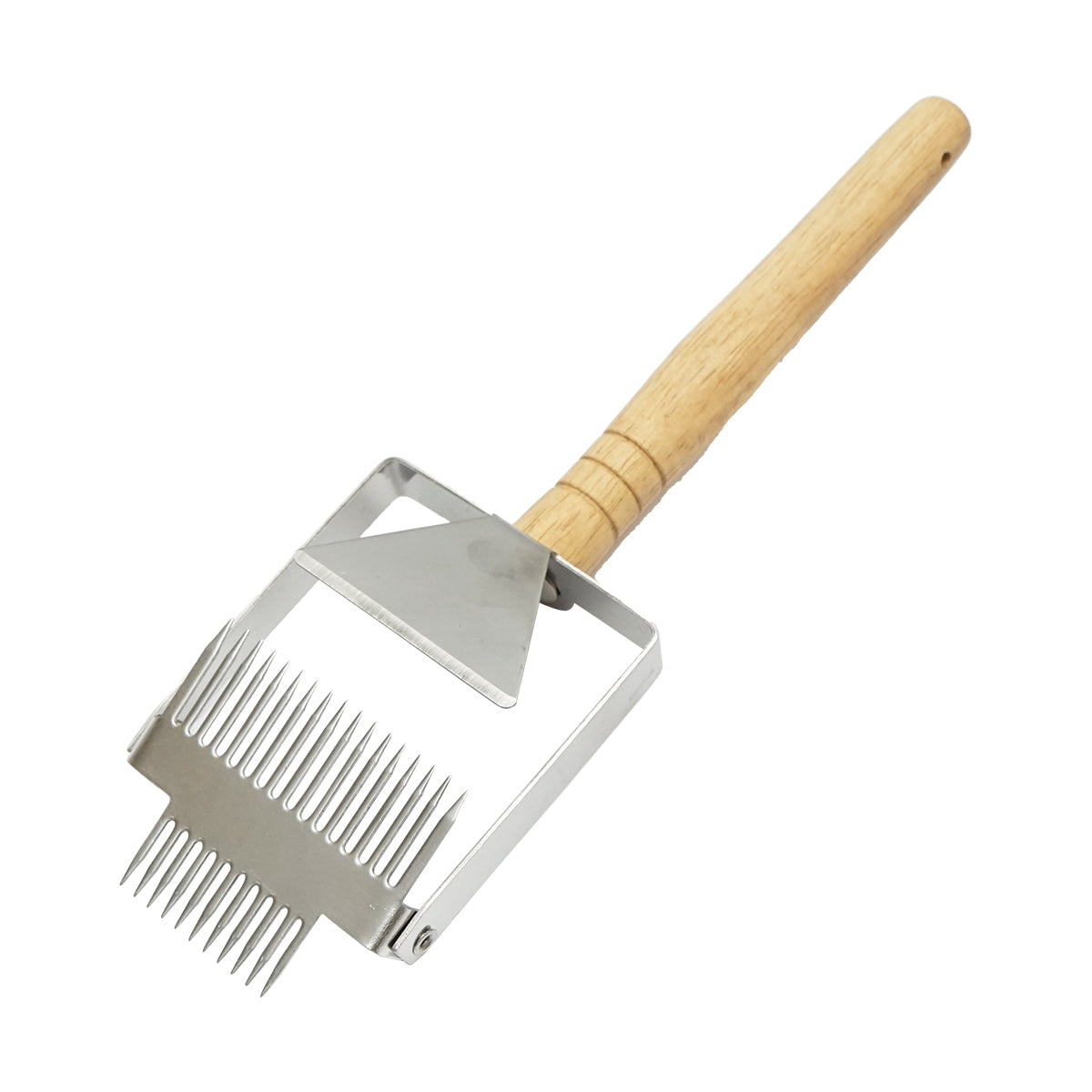 Forchetta per disopercolare, decapsulare miele in acciaio inox con manico in legno.