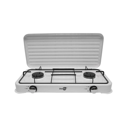 Fornello a gas, piano cottura con due bruciatori SG-6002 Starlux Fornello a gas 2 Fuochi Campeggio Camper