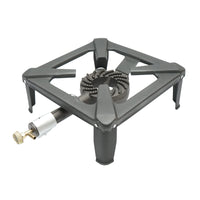 Fornellone, bruciatore a gas quadrato con 4 gambe 400x400x150mm