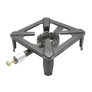 Fornellone, bruciatore a gas quadrato con 4 gambe 400x400x150mm