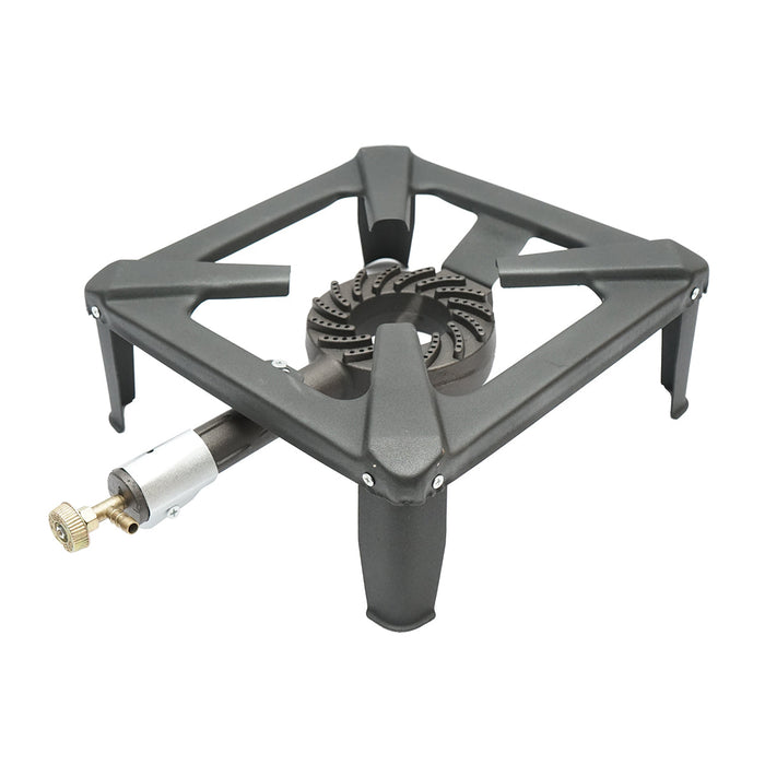 Fornellone, bruciatore a gas quadrato con 4 gambe 400x400x150mm