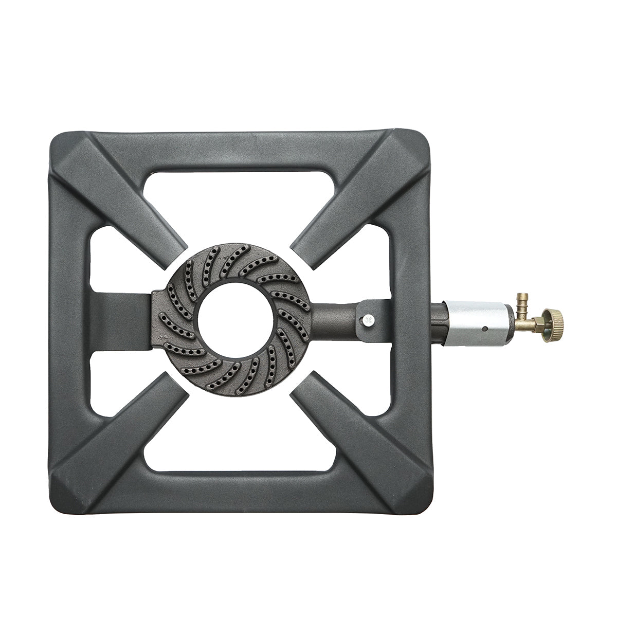 Fornellone, bruciatore a gas quadrato con 4 gambe 400x400x150mm