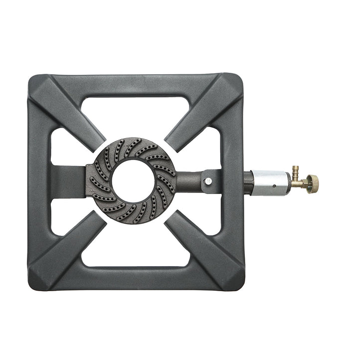 Fornellone, bruciatore a gas quadrato con 4 gambe 400x400x150mm