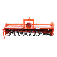 Fresatrice agricola per trattore - 240 cm di lavoro, 60 lame, attacco a 3 punti, albero cardanico con frizione incluso, Zappatrice per trattore