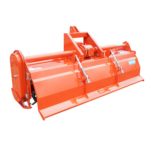 Fresatrice agricola per trattore - 240 cm di lavoro, 60 lame, attacco a 3 punti, albero cardanico con frizione incluso, Zappatrice per trattore