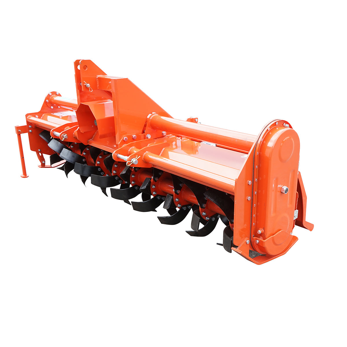 Fresatrice agricola per trattore - 240 cm di lavoro, 60 lame, attacco a 3 punti, albero cardanico con frizione incluso, Zappatrice per trattore