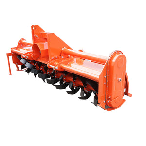 Fresatrice agricola per trattore - 240 cm di lavoro, 60 lame, attacco a 3 punti, albero cardanico con frizione incluso, Zappatrice per trattore