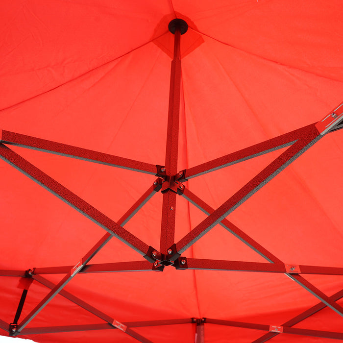 Gazebo rosso 2x2 m, altezza regolabile, pieghevole Breckner Germany
