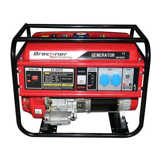 Generatore elettrico a benzina 220V 7,5KW 50Hz, 17HP avviamento a strappo Breckner Germany