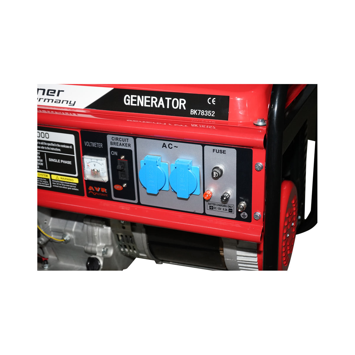 Generatore elettrico a benzina 220V 7,5KW 50Hz, 17HP avviamento a strappo Breckner Germany