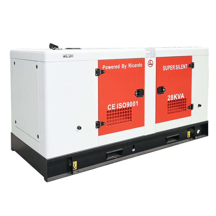 Generatore elettrico trifase 28KVA, 230/400V con motore diesel Ricardo N4100DS-30KW