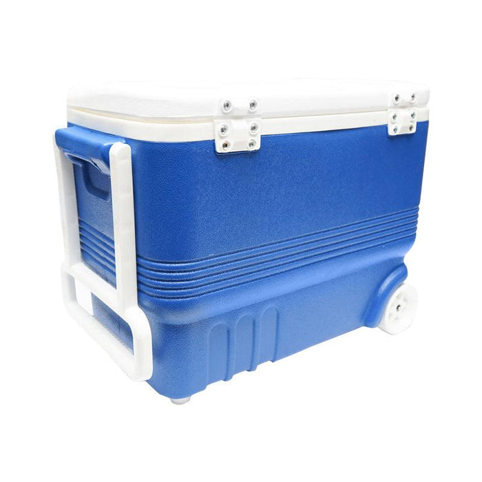 Ghiacciaia Portatile con Ruote, 45L, Blu, 610x330x440mm, Frigo portatile