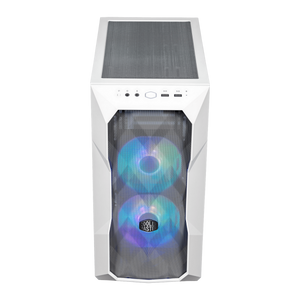 "Case MasterBox TD300 Mesh White- 2USB3.2-2xCombo 2.5""/3.5""-2x2.5""-2x120mm SickleFlow PWM ARGB Front Fans-ARGB/PWM Hub-NO PSU"