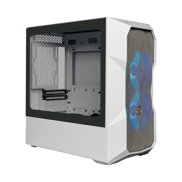 "Case MasterBox TD300 Mesh White- 2USB3.2-2xCombo 2.5""/3.5""-2x2.5""-2x120mm SickleFlow PWM ARGB Front Fans-ARGB/PWM Hub-NO PSU"