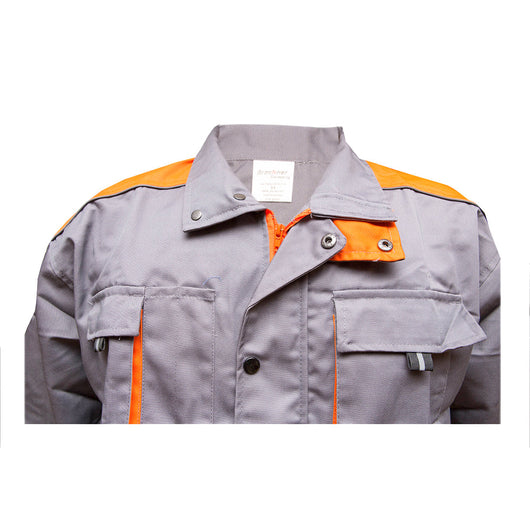 Giacca da lavoro in poliestere e cotone, grigia/arancione, taglia 62, 235 g/m² Breckner Germany