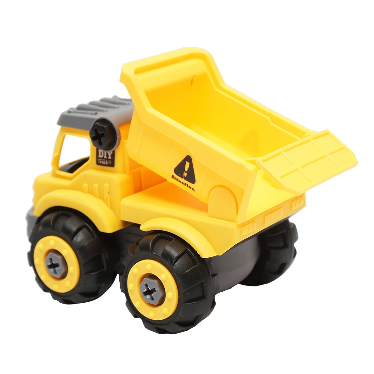 Giocattolo tipo Montessori, camion giallo per bambini +3 anni