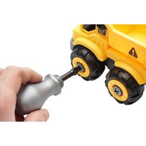 Giocattolo tipo Montessori, camion giallo per bambini +3 anni