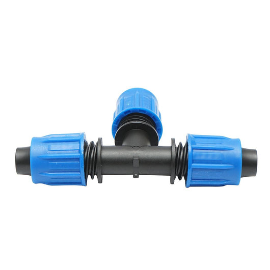 Giunto a ''T'' per Sistema di irrigazione a Goccia 16X16X16mm. Giunto a Compressione per nastro irrigazione a Goccia