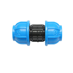 Giunto di compressione uguale D20x20mm, PN16 per sistemi di irrigazione