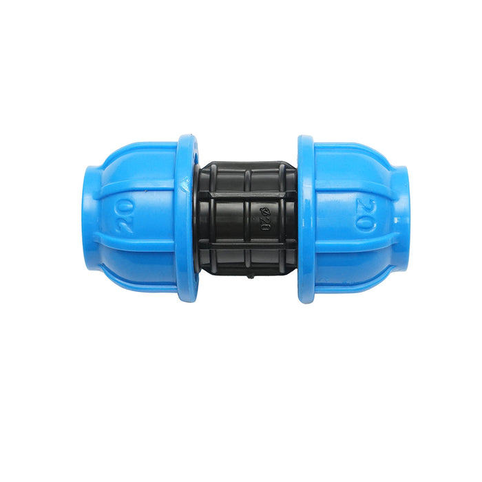 Giunto di compressione uguale D20x20mm, PN16 per sistemi di irrigazione