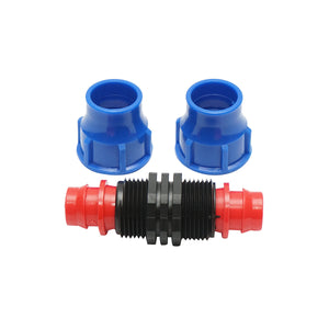 Giunto per collegamento di tubo di gocciolamento uguale D25x25mm per sistemi di irrigazione.