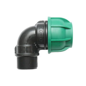 Gomito Compressione 40mm X 5/4" per sistemi di irrigazione Raccordo/Giunto Maschio 40mm X 5/4" Raccordo Compressione Manicotto Raccordo Compressione Tubo irrigazione