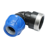 Gomito Compressione PN16-25 x 1 Femmina per sistemi di irrigazione Raccordo Compressione Manicotto Raccordo Compressione tubo irrigazione