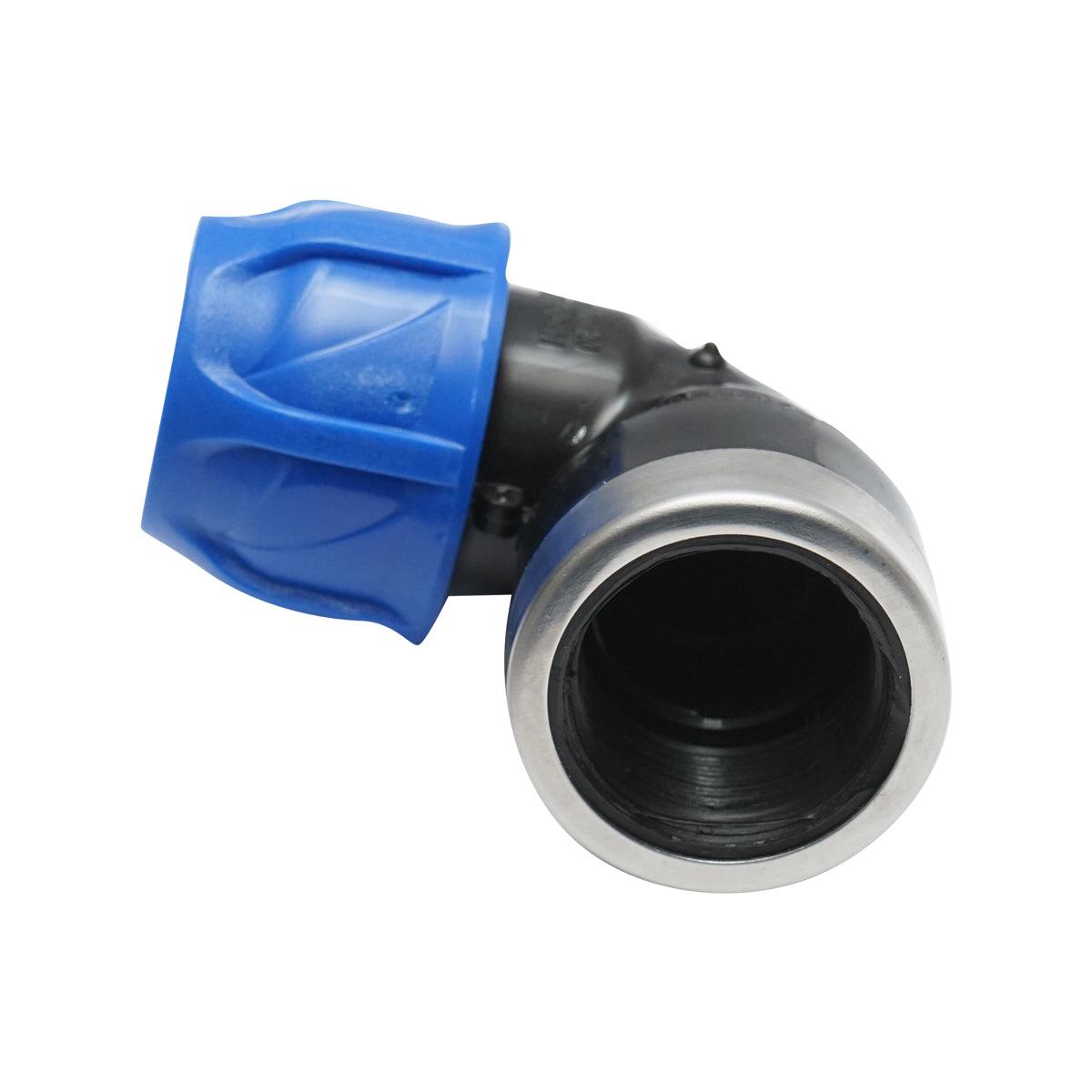 Gomito Compressione PN16-25 x 1 Femmina per sistemi di irrigazione Raccordo Compressione Manicotto Raccordo Compressione tubo irrigazione