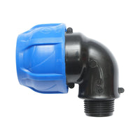 Gomito Compressione PN16-32mm X 3/4" per sistemi di irrigazione Raccordo/Giunto Maschio PN16-32mm X 3/4" Raccordo Compressione Manicotto Raccordo Compressione Tubo irrigazione