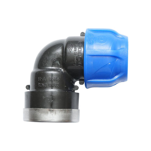 Gomito Compressione PN16-32mmx 1 1/4" per sistemi di irrigazione RACCORDO/GIUNTO FEMMINA PN16-32mmx 1 1/4" Raccordo Compressione Manicotto Raccordo Compressione tubo irrigazione