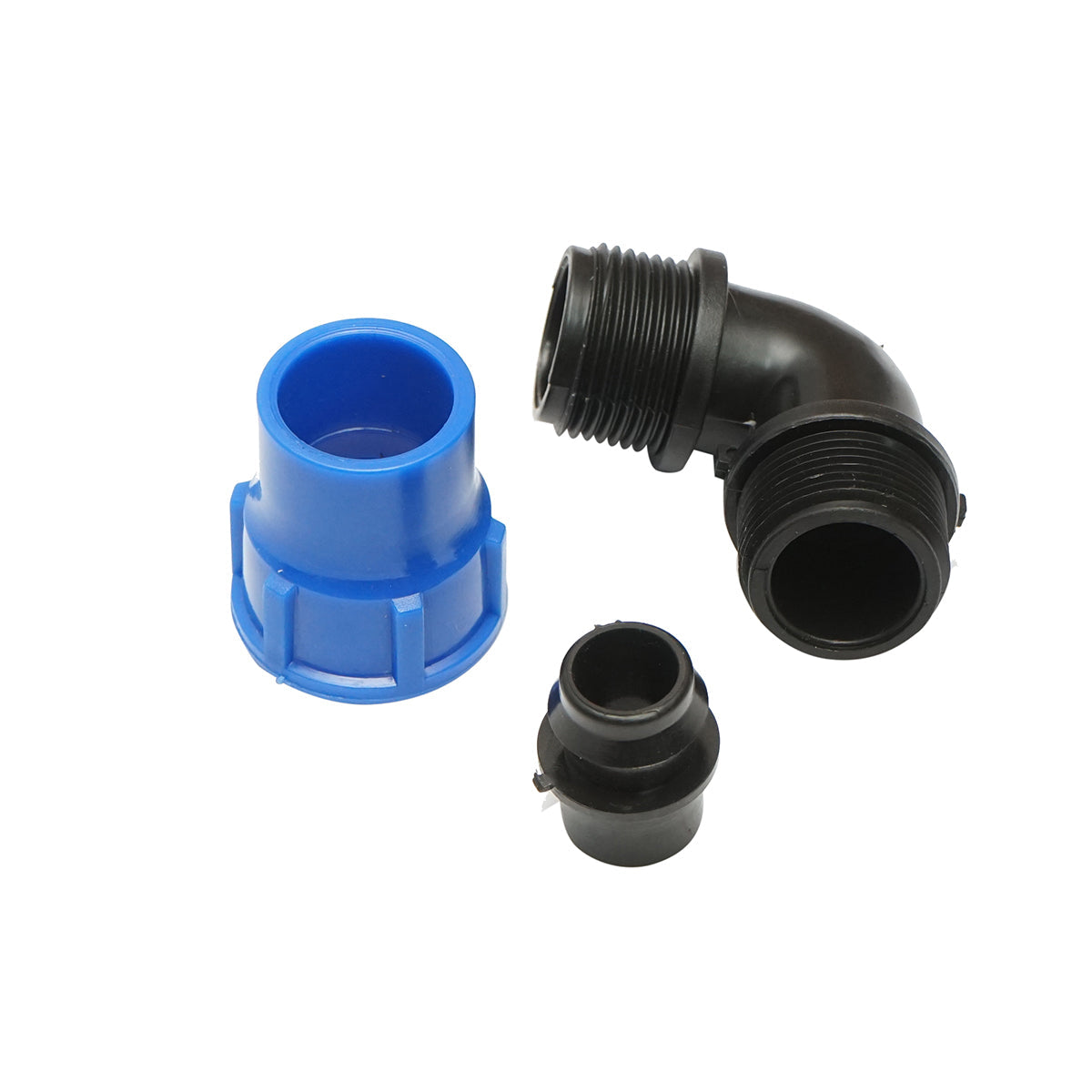 Gomito di compressione con filettatura esterna D20mmx3/4 per sistemi di irrigazione