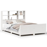 Letto matrimoniale | Letto per adulti | Giroletto senza Materasso Bianco 160x200 cm Legno Massello Pino